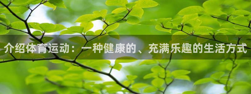 vsport体育官网下载招商：介绍体育运动：一种健康