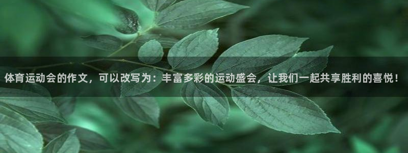vsport体育官方平台体育：体育运动会的作文，可以